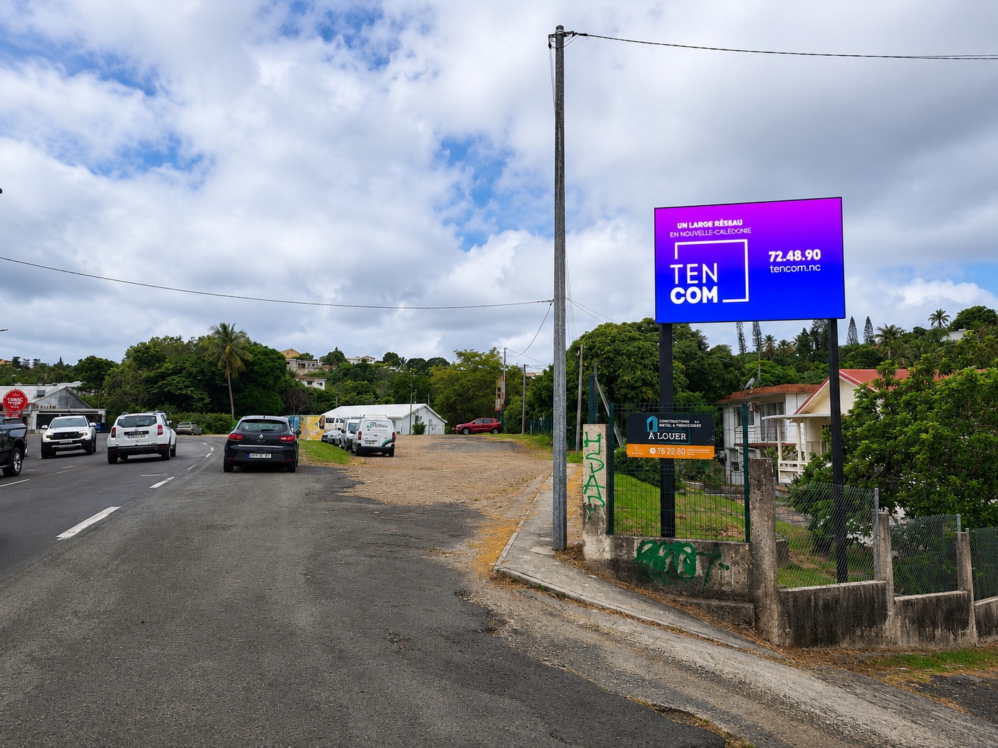 Panneau LED installé à PK7, Nouméa