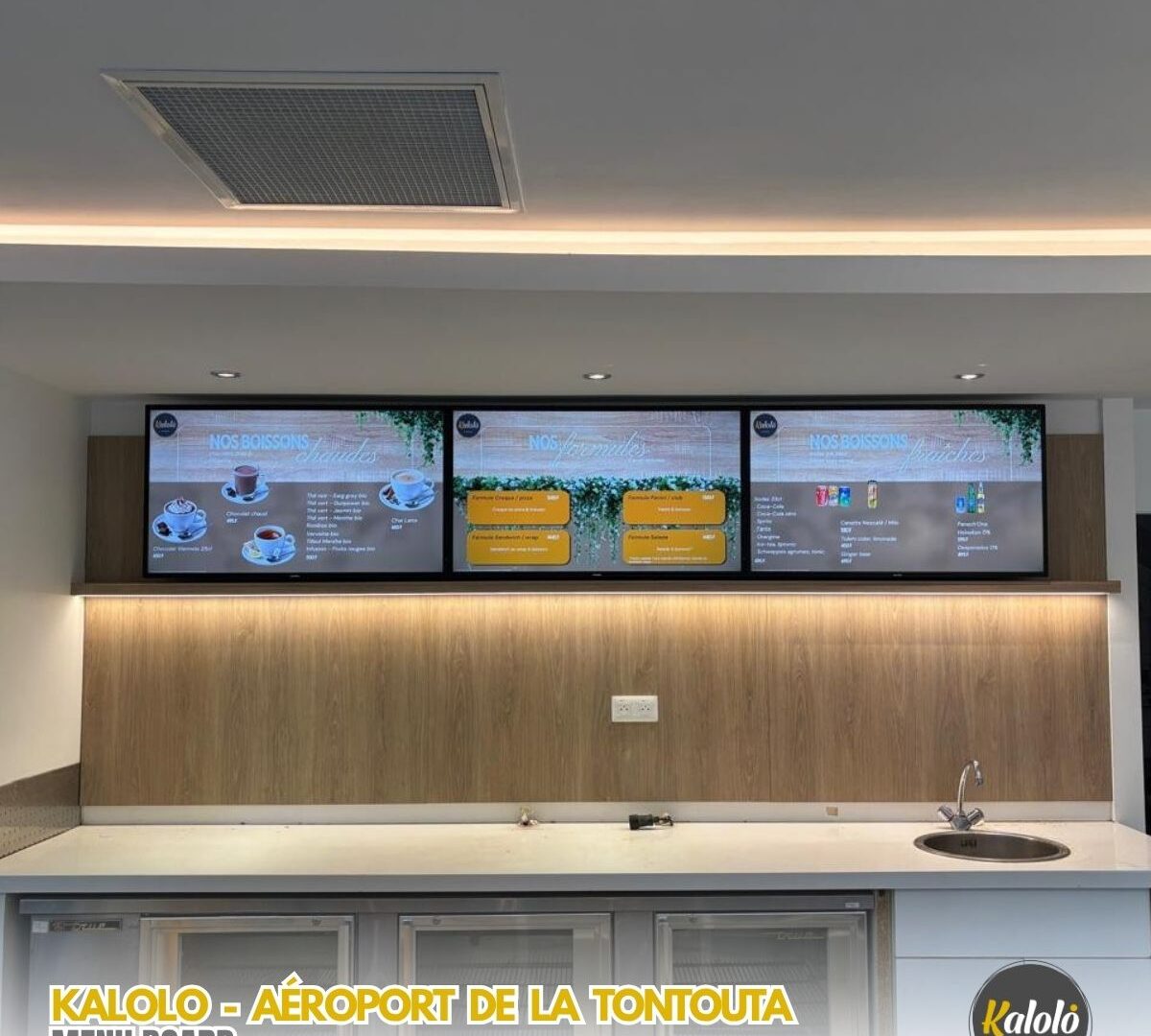Kalolo a choisi VisualCom pour son menu board !